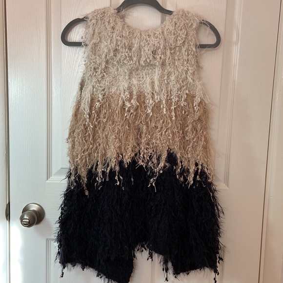 Milano Shaggy Vest, Color Block, Size S/M - Picture 2 of 12